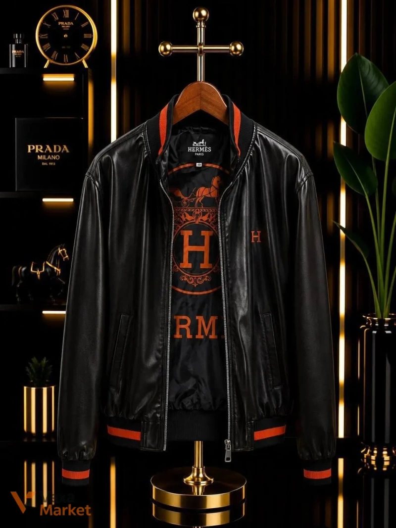 Куртка Hermes унісекс чорна — фото 2