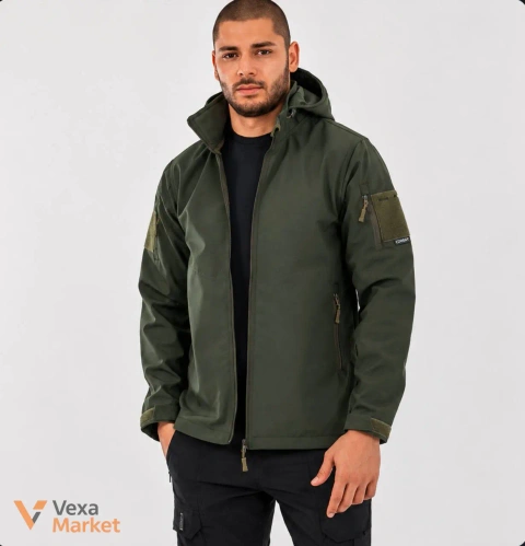 Куртка софтшелл Combat олива XL–3XL