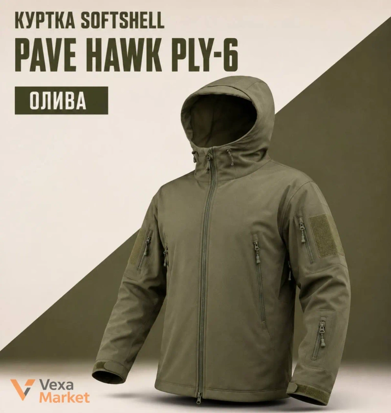 Куртка Softshell Pave Hawk PLY-6 Олива/Мультикам — фото 2