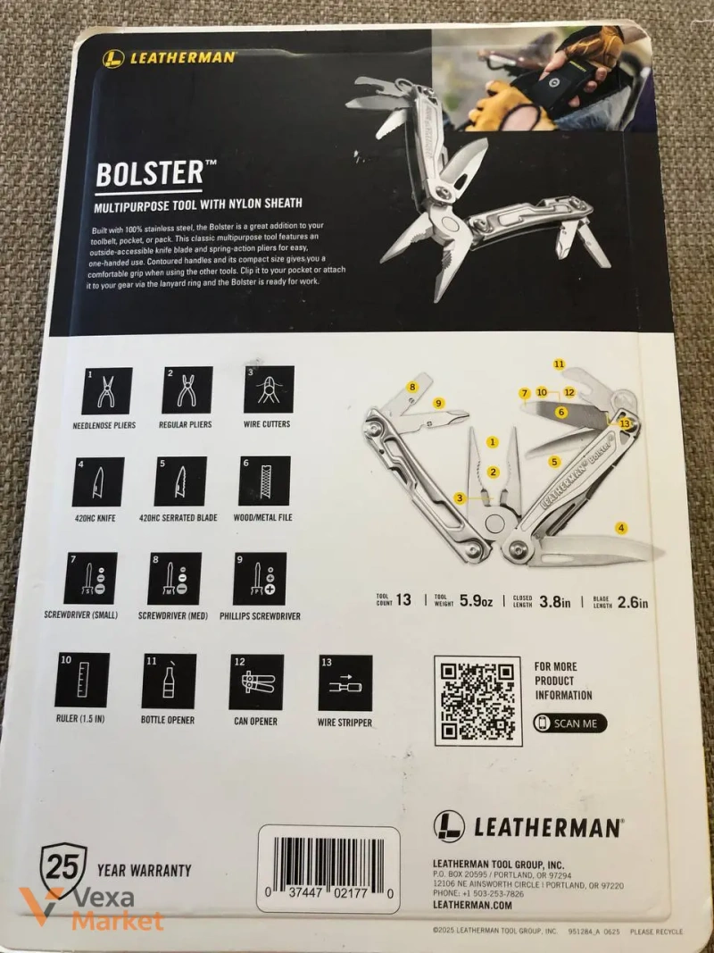 Leatherman Bolster Мультитул с нейлоновым чехлом — фото 4