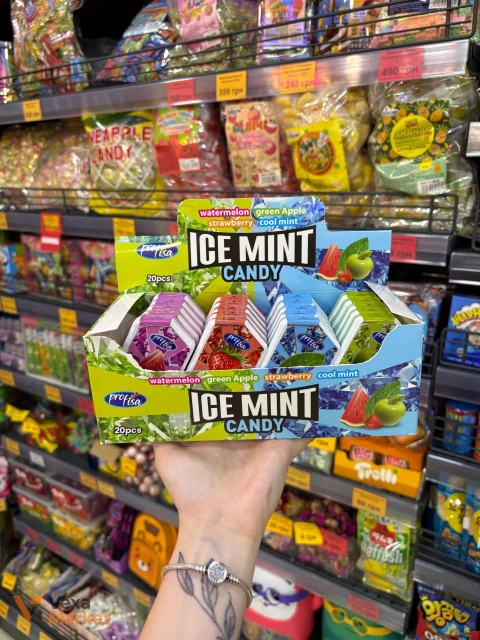 Льодяники Ice Mint Candy 9г (Watermelon, Green Apple, Strawberry, Cool Mint)
