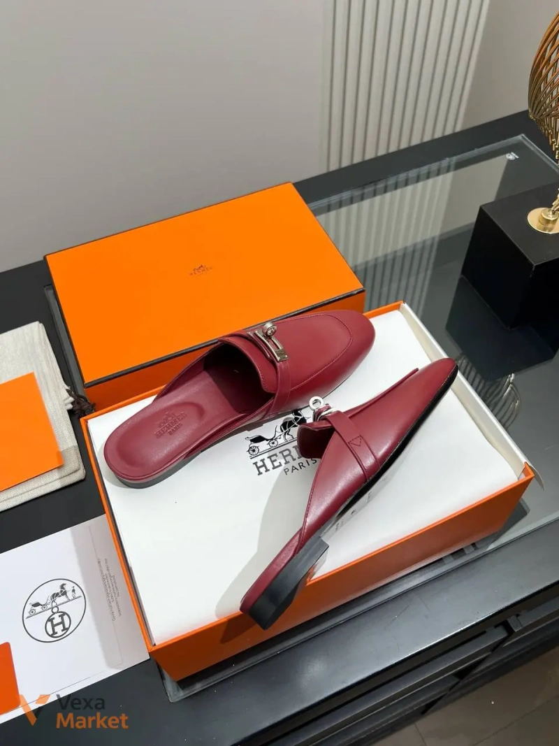 Лофери (мюлі) Hermes premium натуральна шкіра/замша — фото 4