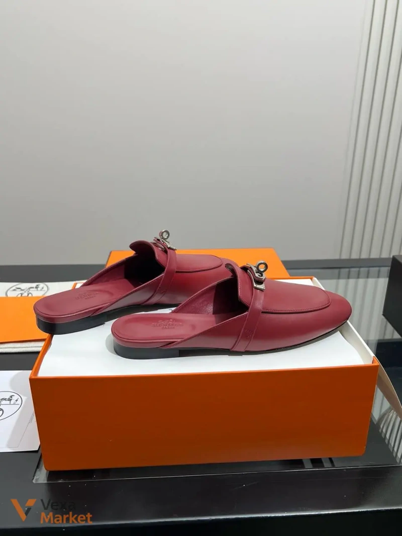 Лофери (мюлі) Hermes premium натуральна шкіра/замша — фото 5