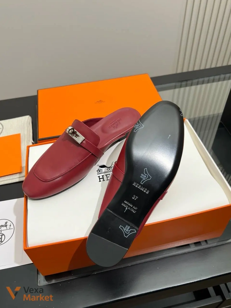 Лофери (мюлі) Hermes premium натуральна шкіра/замша — фото 7