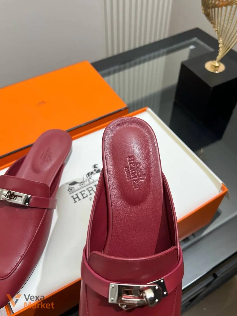 Лофери (мюлі) Hermes premium натуральна шкіра/замша — фото 8