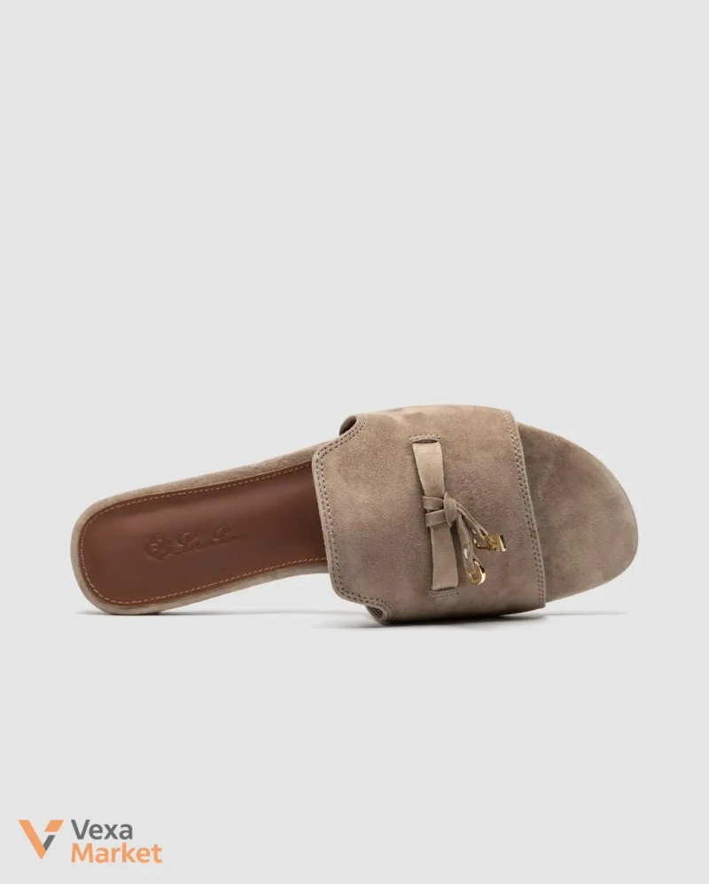 Loro Piana Summer Charms Sandal Suede Sandstone — фото 3