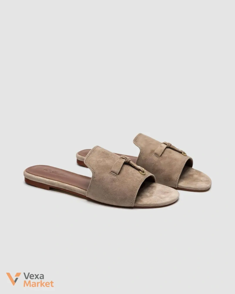 Loro Piana Summer Charms Sandal Suede Sandstone — фото 5