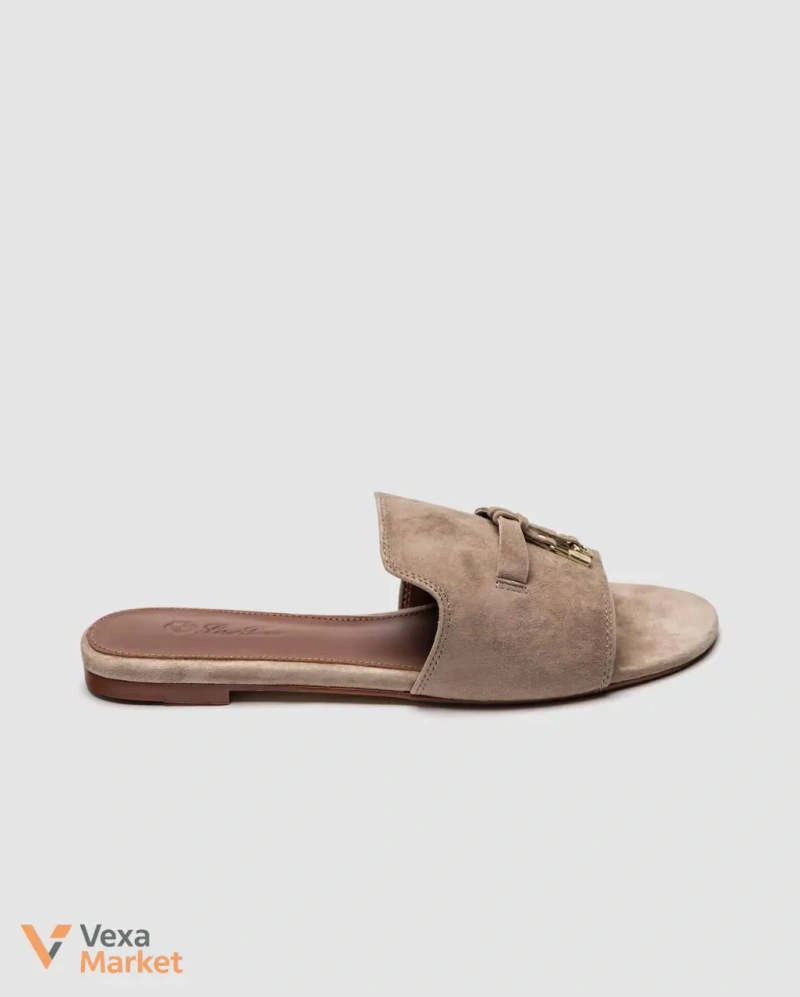 Loro Piana Summer Charms Sandal Suede Sandstone — фото 6