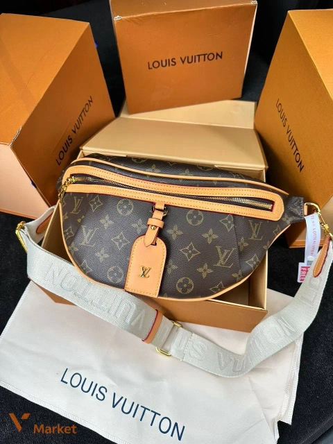Louis Vuitton High Rise Bumbag шкіра та канва