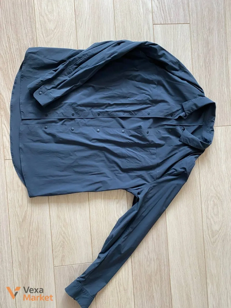 Lululemon Zenway Shirt Mens Small Black Ventilated Lightweight Snap Commuter — фото 2