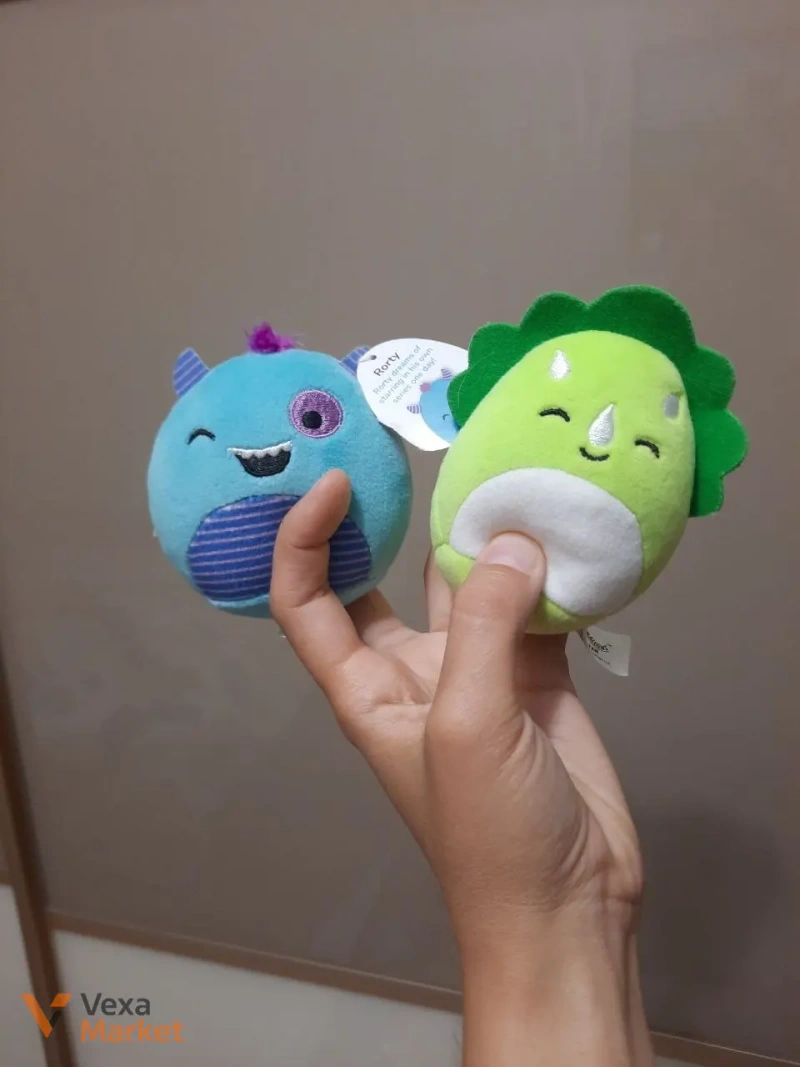 М'які іграшки брелоки Squishmallows, цуценята, ведмедики — фото 2