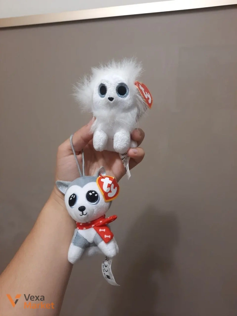 М'які іграшки брелоки Squishmallows, цуценята, ведмедики — фото 4