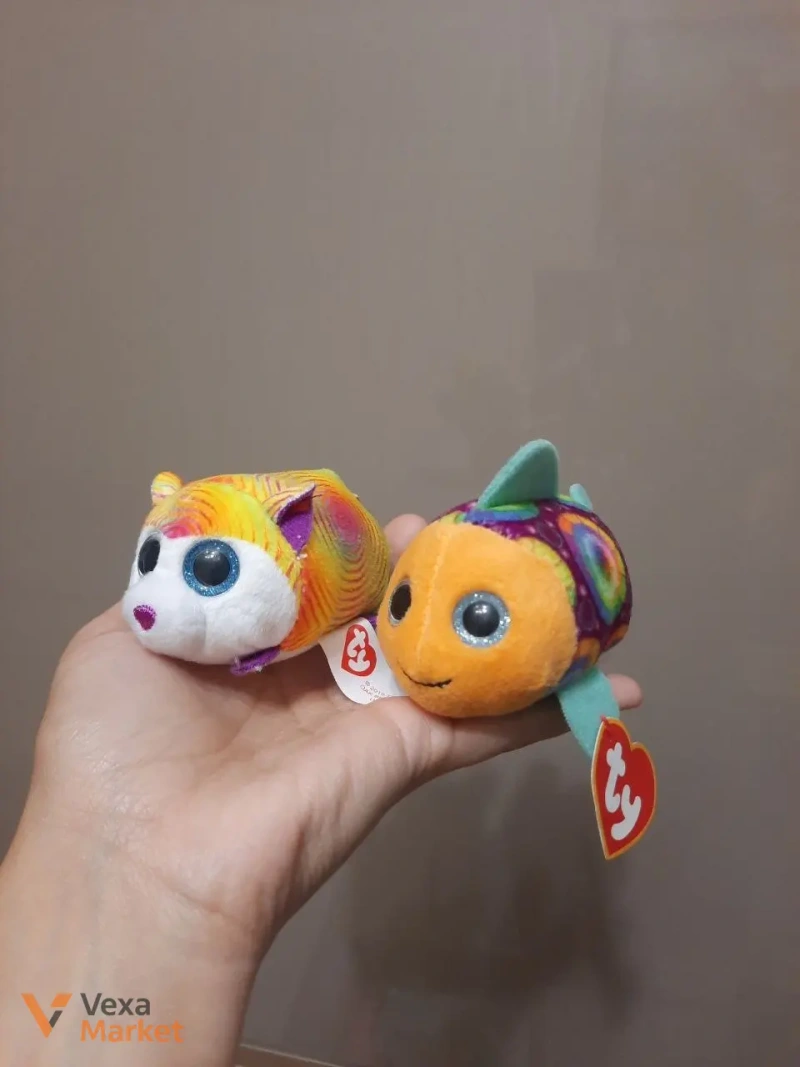 М'які іграшки брелоки Squishmallows, цуценята, ведмедики — фото 6