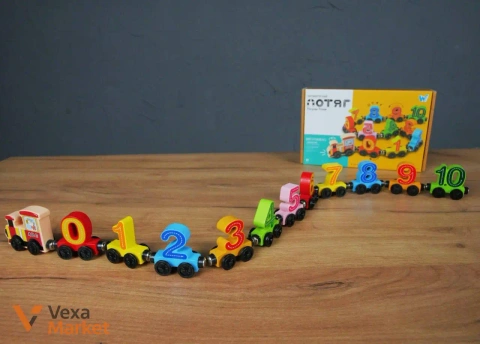 Магнитный поезд с цифрами WToys C 61400