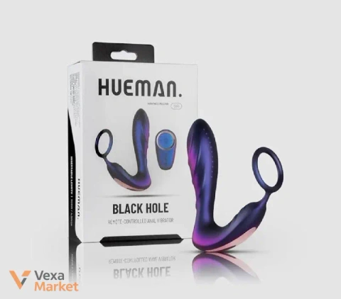 Масажер простати Hueman Black Hole з пультом