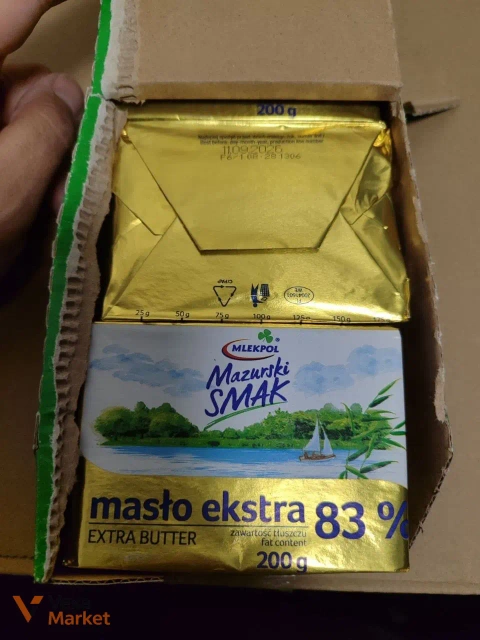 Масло вершкове Mlekovita Mazurski Smak 83% 200 г (Польща)