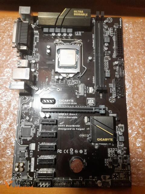 Материнська плата GIGABYTE GA-H110-D3A з процесором Celeron G3900