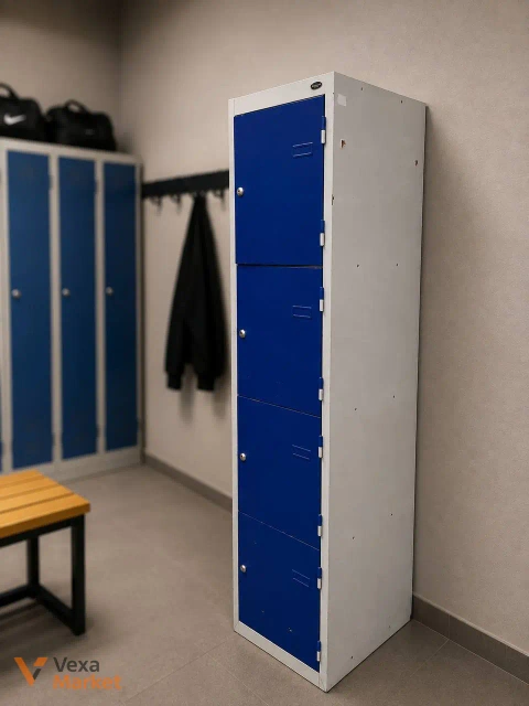 Металевий локер на 4 комірки 40х50х180см