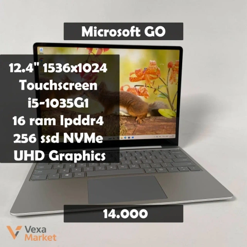 Microsoft Surface Laptop GO i5-1035G1 16GB RAM 256GB SSD 12.4" Touchscreen