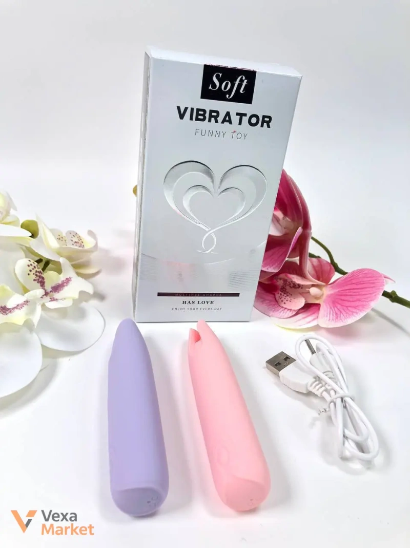 Мини-вибратор Funny Toy "Soft" из жидкого силикона, 10 режимов вибрации — фото 2