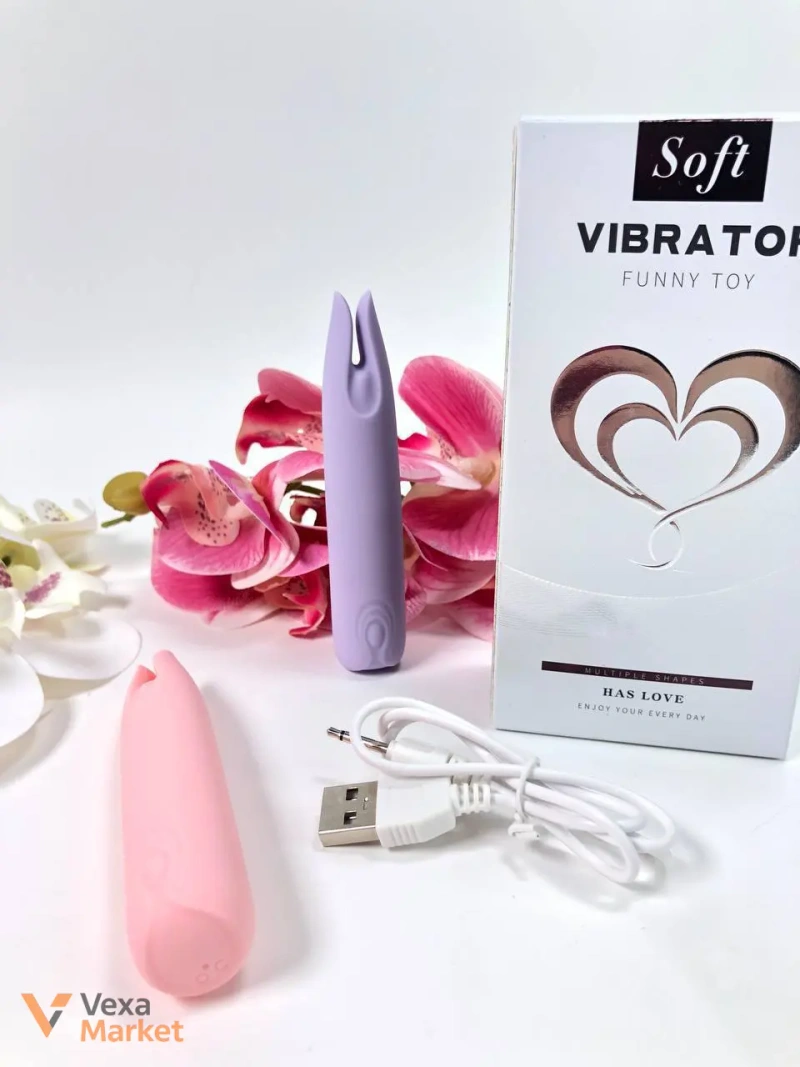 Мини-вибратор Funny Toy "Soft" из жидкого силикона, 10 режимов вибрации — фото 4