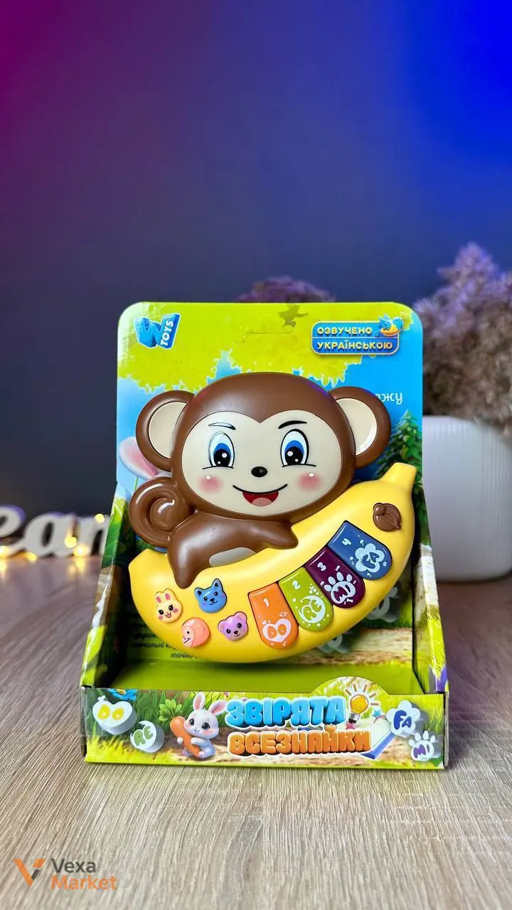Музична розвивальна іграшка "Звірята всезнайки" від WToys — фото 3