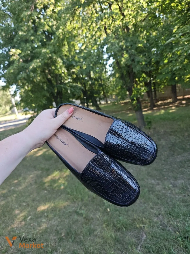 Мюлі Comfortview чорні під крокодила — фото 4