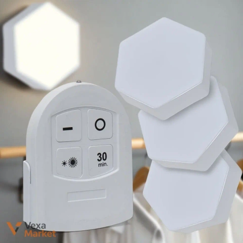 Набір бездротових сенсорних LED ламп Light With Remote Control 15 Вт, 3 шт