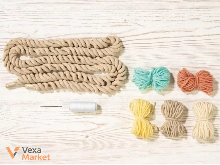 Набір для творчості макраме «Веселка» Crelando, 8 предметів — фото 2
