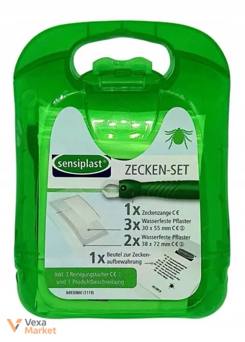 Набір для видалення кліщів Sensiplast з пінцетом та пластирами
