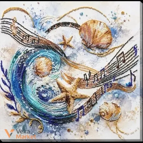 Набір для вишивання бісером "Морська соната" 25*25 см