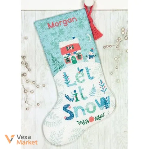 Набір для вишивання хрестиком DIMENSIONS "Святковий будинок//Holiday Home Stocking" 70-08975