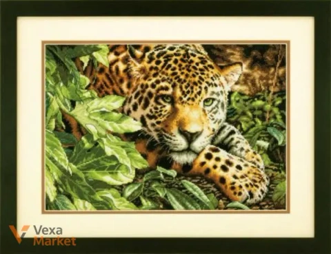 Набір для вишивання хрестом DIMENSIONS Leopard in Repose "Леопард, що відпочиває"