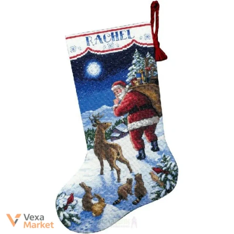 Набір для вишивання хрестом DIMENSIONS Santa's Arrival. Панчоха