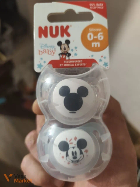Набір силіконових пустушок NUK Disney Baby (0-6 міс.), 2 шт.