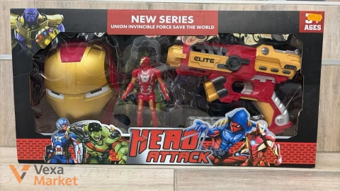 Набор игрушек "Hero Attack" с маской и бластером
