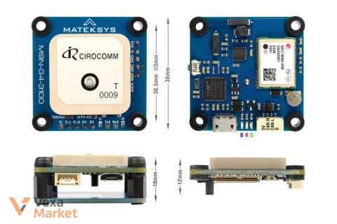 Навігаційний модуль Matek AP_Periph DroneCAN GNSS M9N-G4-3100