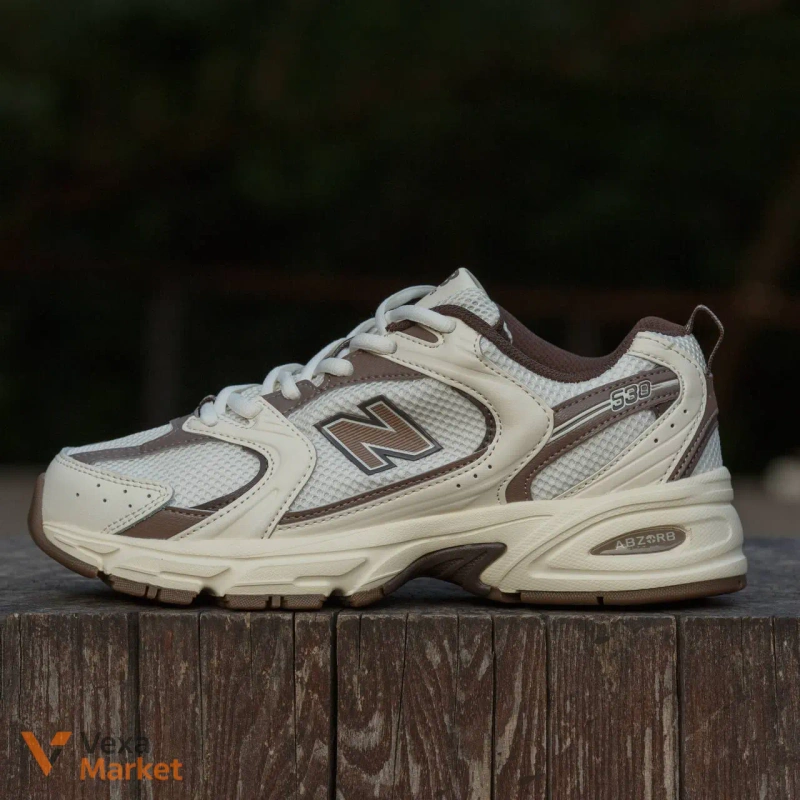 New Balance 530 White Beige Brown — фото 2
