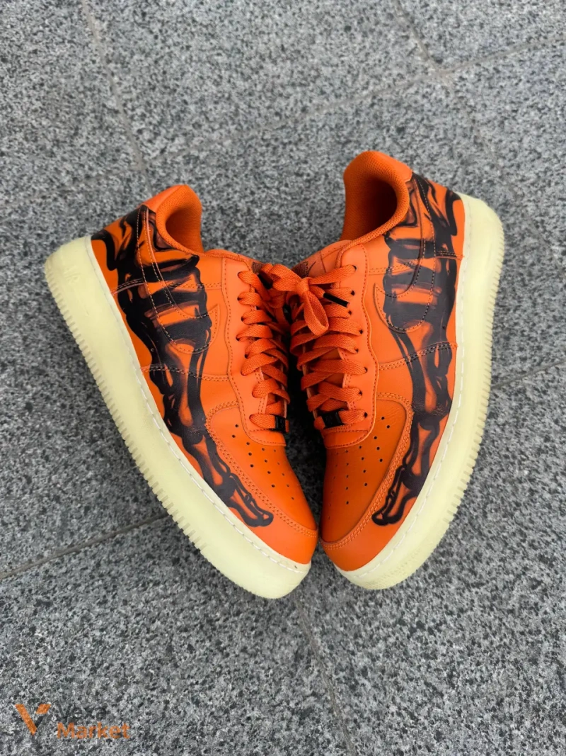 Nike Air Force 1 Low Skeleton Orange 44 размер — фото 3