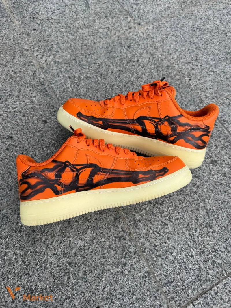 Nike Air Force 1 Low Skeleton Orange 44 размер — фото 6