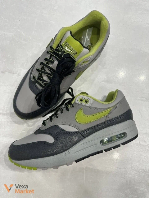 Nike Air Max 1 Сірі з салатовим