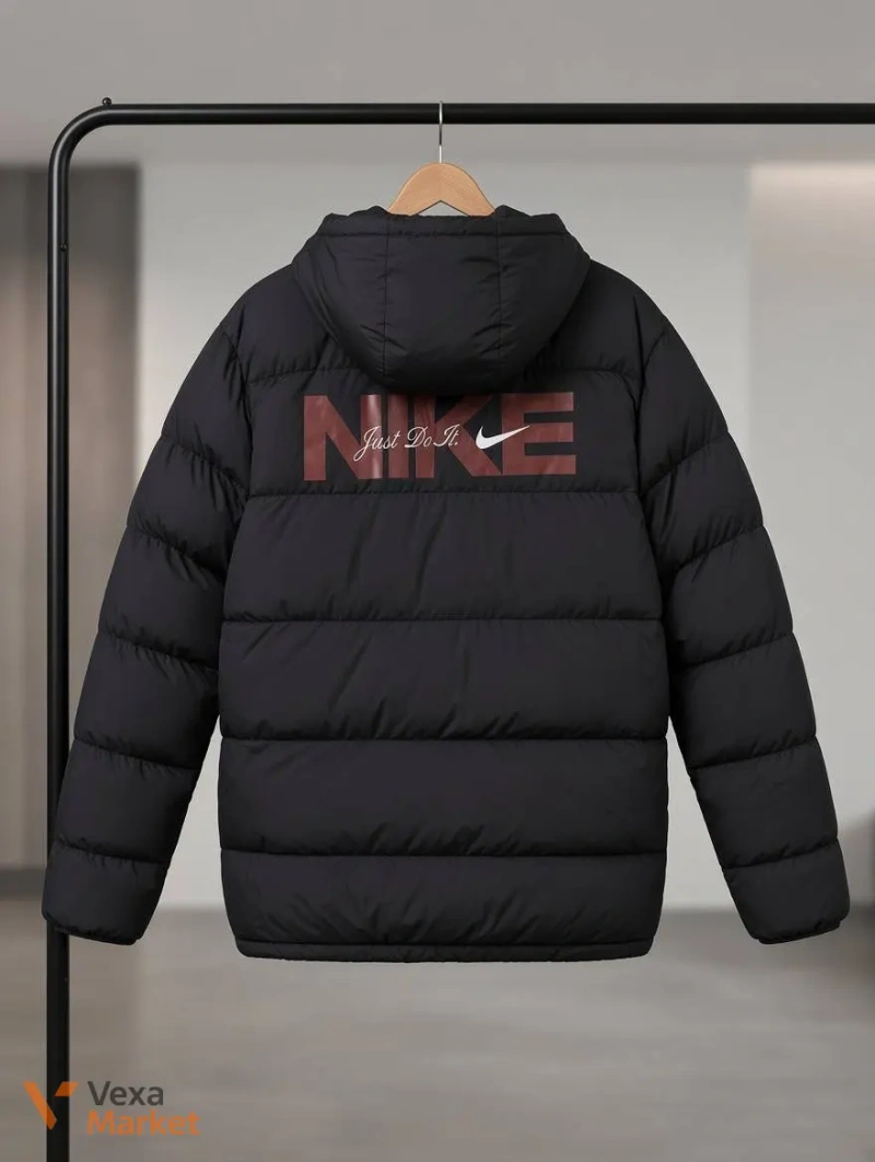 Nike пуховик / куртка з капюшоном чорна L/46 — фото 3