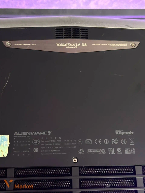 Ноутбук Alienware 18 Intel Core i7-4700MQ / DDR3 16 ГБ / SSD 240 ГБ / 2x NVIDIA GeForce GTX 770M SLI 3GB / 18.4” FullHD