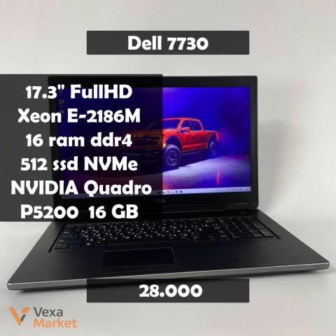 Ноутбук Dell Precision 7730 17.3" FullHD Intel Xeon E-2186M 16GB DDR4 SSD 512GB NVMe NVIDIA Quadro P5200 16GB