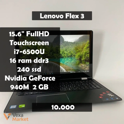 Ноутбук Lenovo Flex 3 1580 2in1 i7-6500U/16GB DDR3/240GB SSD/Nvidia GeForce 940M 2GB