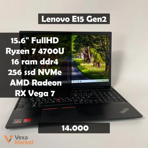 Ноутбук Lenovo ThinkPad E15 Gen2 AMD Ryzen 7 4700U 16GB RAM SSD 256GB