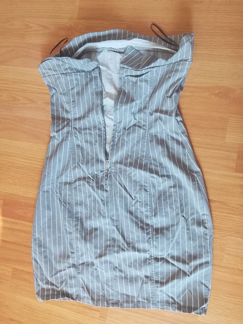 Нова коротка сукня-бандо в смужку H&M Divided + подарунок!
