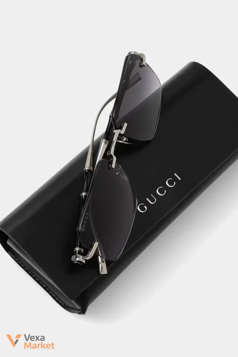 Окуляри сонцезахисні металеві без оправи Gucci GG2154S — фото 5