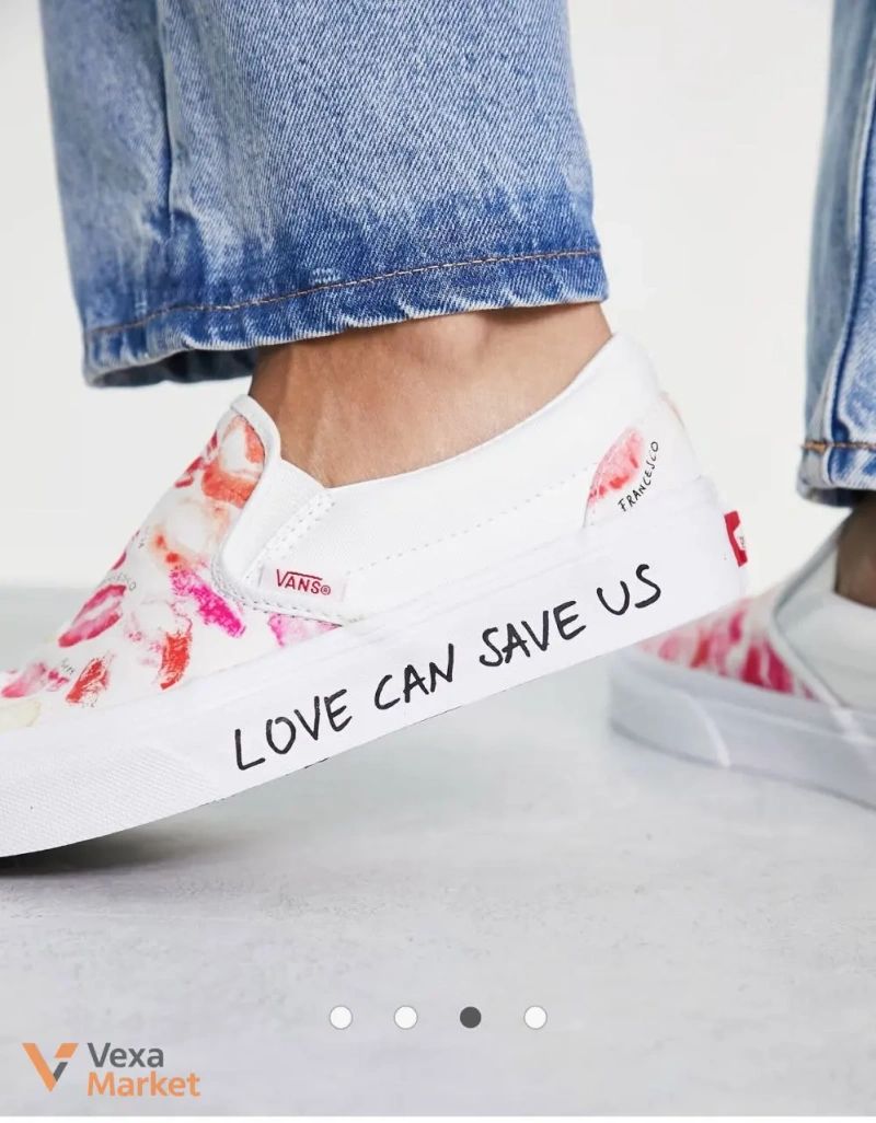 Оригінальні ексклюзивні Vans Slip-On з принтом поцілунків — фото 6