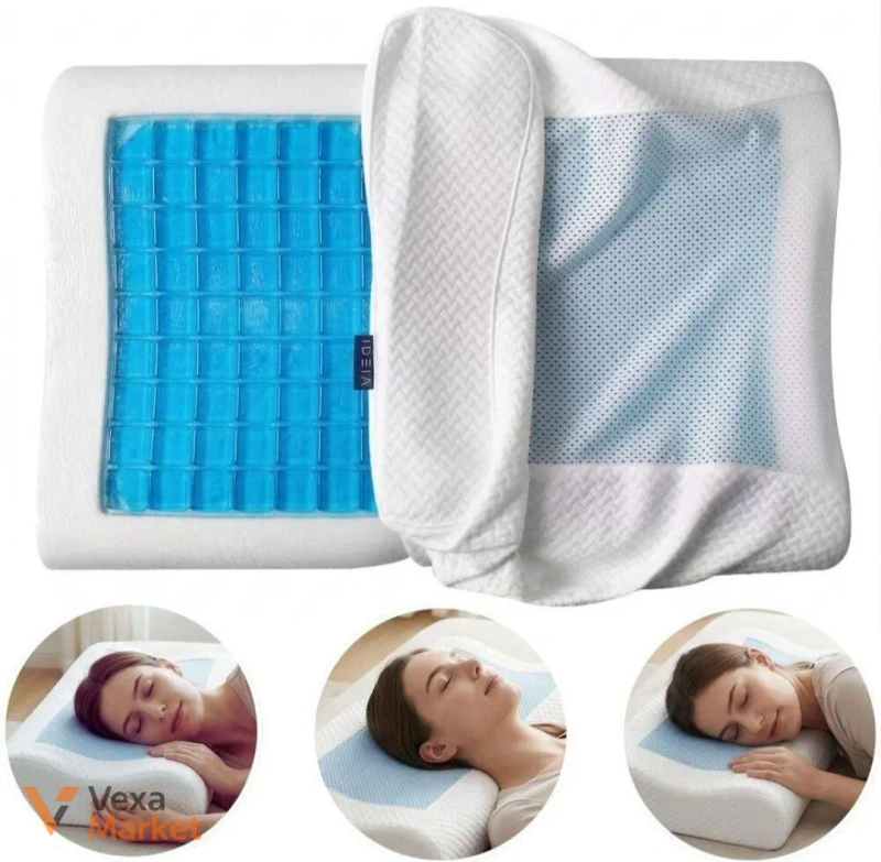 Ортопедическая подушка CoolGel IDEIA 60x40x11/9 см с охлаждающим гелем — фото 3